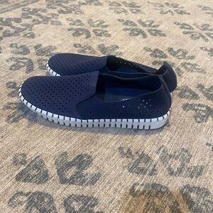 Skechers Navy Blue Flats with White Sole